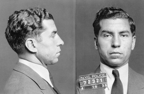 1931 New York Police Department mugshot of Lucky Luciano