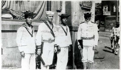 Japan and US marines, 1920, Vladivostok, Russia