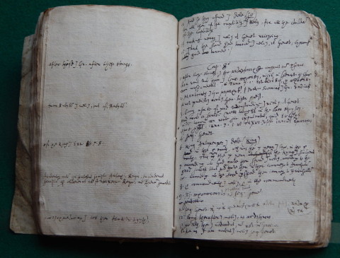 Two pages from Samuel Ward’s translation for part of the King James Bible. Jeffrey Alan Miller, professor of English at Montclair State University in New Jersey who came upon the manuscript at Cambridge says it is the earliest known draft for the King James translation, which appeared in 1611. Photo: Maria Anna Rogers