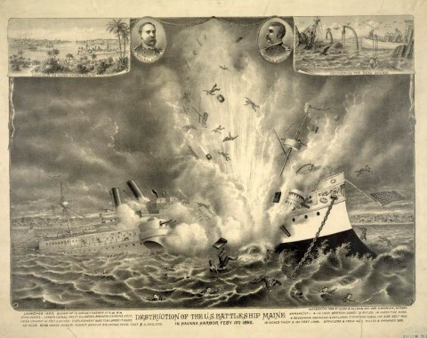 U.S. Battleship Maine Explodes, triggering Spanish-American War