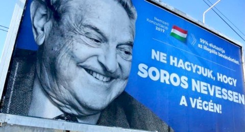 Hungarian government poster portraying financier George Soros and saying "Don't let George Soros have the last laugh". Budapest, Hungary July 6, 2017. Israel’s foreign ministry: “... George Soros, who continuously undermines Israel’s democratically elected governments,” said foreign ministry spokesman Emmanuel Nahshon, adding that Soros funded organizations “that defame the Jewish state and seek to deny it the right to defend itself”. Source: REUTERS