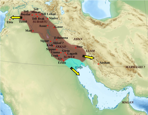 Akkadian Empire, dominant political force in Mesopotamia at the end of the third millennium BC