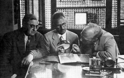 International Committee on Gnosticism, 1956: Henri-Charles Puech, Pahor Labib, and Gilles Quispel