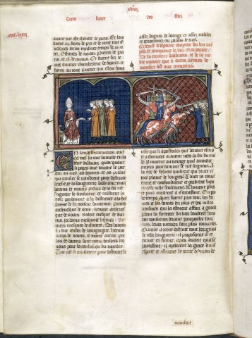 Le massacre des Albigeois, Chronique de Saint-Denis, British Library