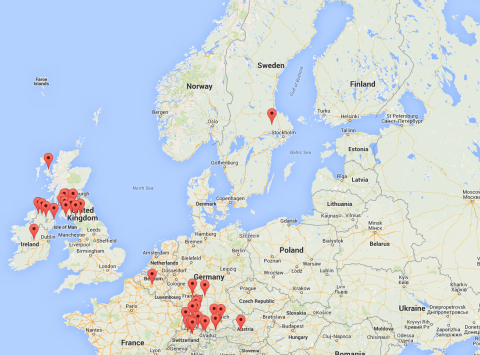 Meteor Reports Dynamic Map — MeteorRats, 2015-03-20