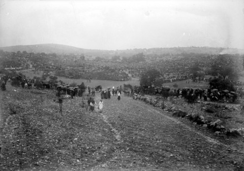 October 13, 1917. BEFORE THE APPARITION. As seen from above the Cova da Iria during the morning