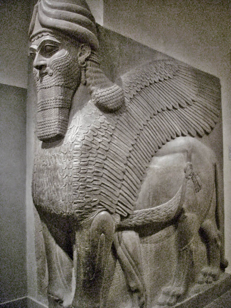 Winged lion (Nergal), Khorsabad, 8th century BC