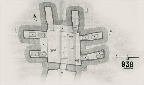 1st Talpiot Tomb: Original locations of ossuaries as shown on Gibson’s map